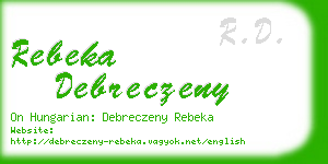 rebeka debreczeny business card